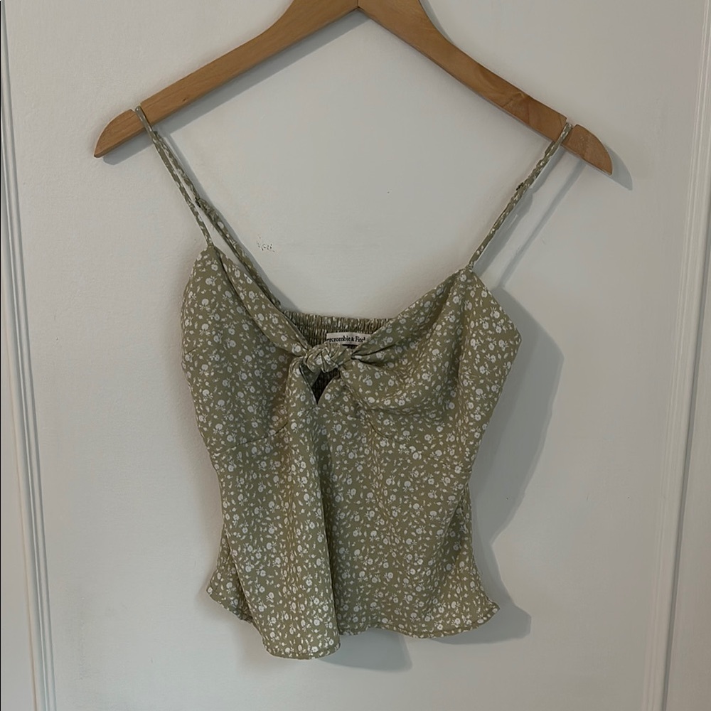 Abercrombie floral green tank top
